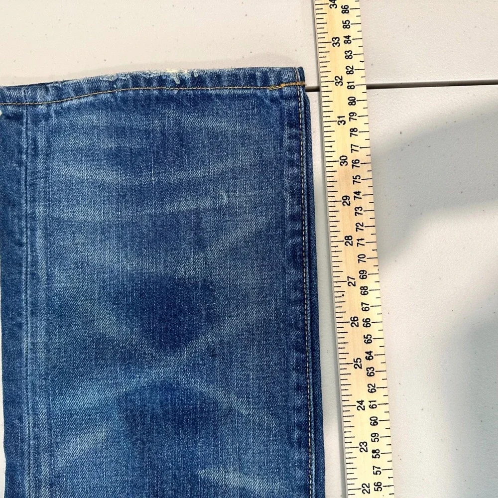 Polo Ralph Lauren Jeans Men 34x32 Blue Cotton Slim Straight Distressed Denim